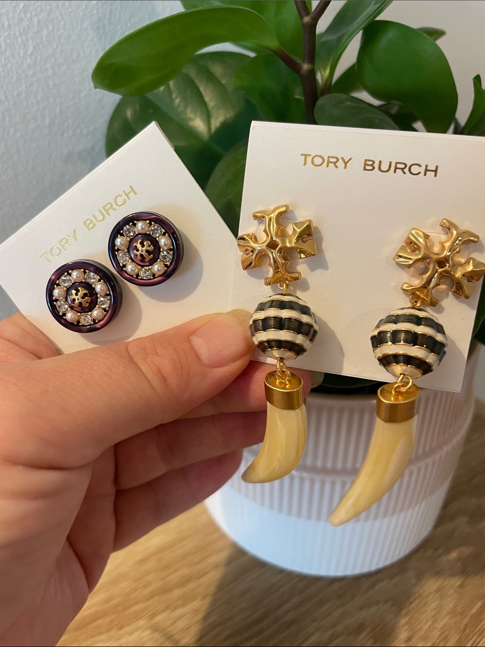 TORY BURCH SET OF 2 earrings
